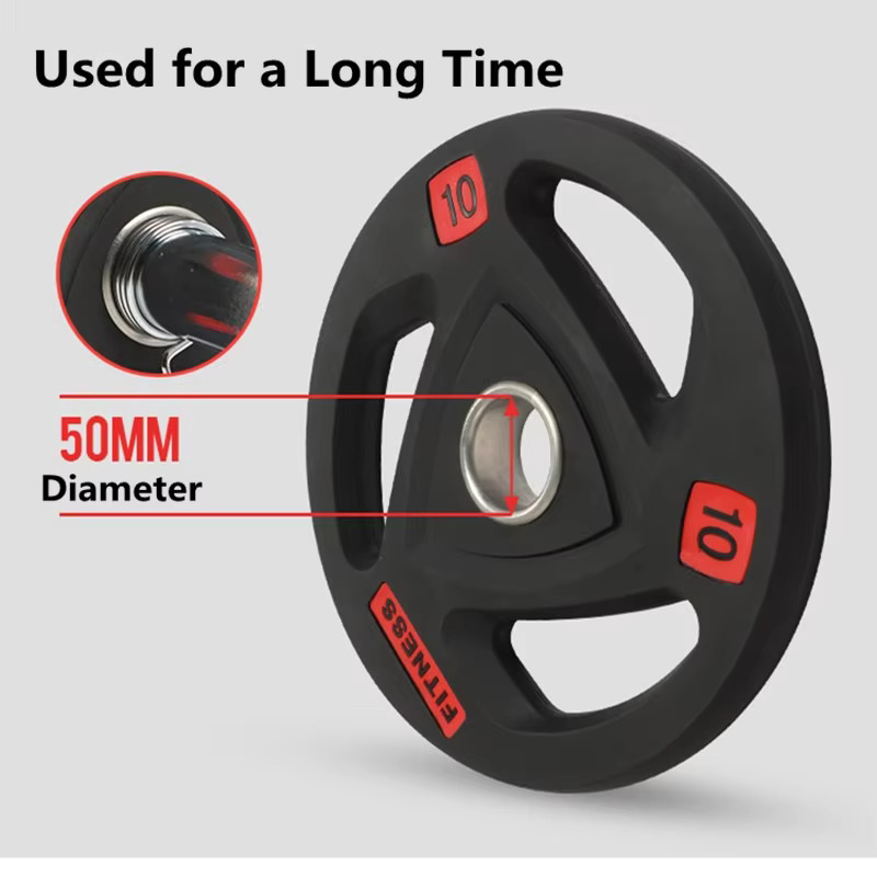 ergonomic trigrip rubber weight plate ers 1 inch dia standard