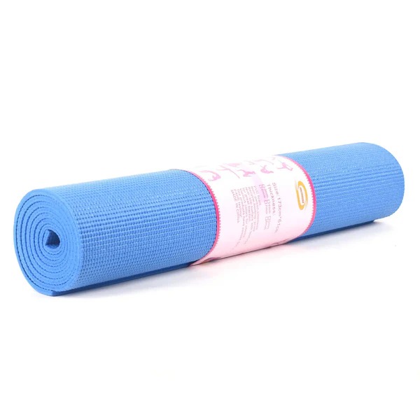 yoga exercise mat pvc material 06mm thickness blue yoga exercise mat pvc material 06mm thickness blue