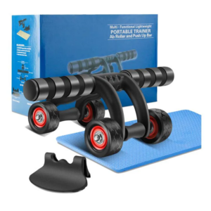 ab roller and push up bar with free kneepad multi functional and lightweight portable trainer