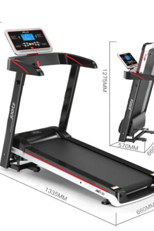 Fitness treadmill foldable multi-functional 12speed adjustable LED display