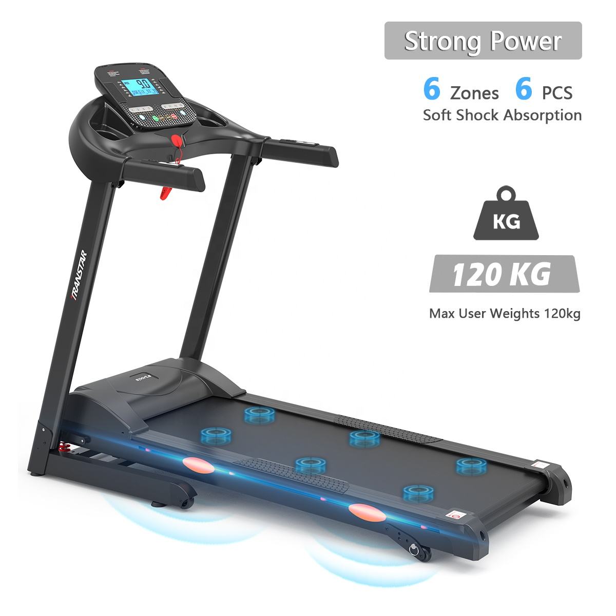 Treadmill Foldable Electric Trademill with Body Building